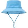 imageAmerican Trends Kids Sun Hat Toddler Wide Brim ampamp Adjustable UPF 50 Sun Protection Hat for Boys Girls 6 Months8 YearsBlue