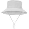 imageAmerican Trends Kids Sun Hat Toddler Wide Brim ampamp Adjustable UPF 50 Sun Protection Hat for Boys Girls 6 Months8 YearsGray