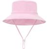 imageAmerican Trends Kids Sun Hat Toddler Wide Brim ampamp Adjustable UPF 50 Sun Protection Hat for Boys Girls 6 Months8 YearsPink
