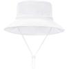 imageAmerican Trends Kids Sun Hat Toddler Wide Brim ampamp Adjustable UPF 50 Sun Protection Hat for Boys Girls 6 Months8 YearsWhite