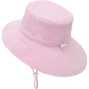 imageAmerican Trends Kids Sun Hat Toddler Wide Brim ampamp Adjustable UPF 50 Sun Protection Hat for Boys Girls 6 Months8 YearsPink