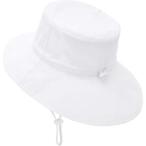 imageAmerican Trends Kids Sun Hat Toddler Wide Brim ampamp Adjustable UPF 50 Sun Protection Hat for Boys Girls 6 Months8 YearsWhite