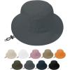 imageWomens Bucket Hat  Sun Protection Hat Packable Travel Beach Hats with Adjustable Drawstring for Hiking ampamp FishingGrey
