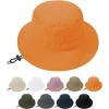 imageWomens Bucket Hat  Sun Protection Hat Packable Travel Beach Hats with Adjustable Drawstring for Hiking ampamp FishingOrange