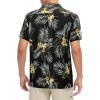 imageAmerican Trends Hawaiian Shirt for Men Short Sleeve Tropical Beach Shirts Mens Casual Button Down Summer Vacation Wear1 Black Palm Leaf