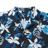 imageAmerican Trends Hawaiian Shirt for Men Short Sleeve Tropical Beach Shirts Mens Casual Button Down Summer Vacation Wear1 Navy Blue With White Lily