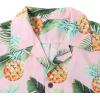 imageAmerican Trends Hawaiian Shirt for Men Short Sleeve Tropical Beach Shirts Mens Casual Button Down Summer Vacation Wear1 Pineapple Pink