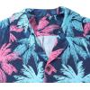 imageAmerican Trends Hawaiian Shirt for Men Short Sleeve Tropical Beach Shirts Mens Casual Button Down Summer Vacation Wear2 Palm Trees Pink Blue