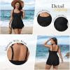 imageAmerican Trends Plus Size Tankini Swimsuits for Women Two Piece Tankini Bathing Suits 2025Black Orange
