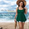 imageAmerican Trends Plus Size Tankini Swimsuits for Women Two Piece Tankini Bathing Suits 2025Green Floral