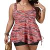 imageAmerican Trends Plus Size Tankini Swimsuits for Women Two Piece Tankini Bathing Suits 2025Stripes