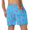 imageAmerican Trends Mens Swim Trunks with Compression Liner 5 inch Bathing Suits Swimming Swimwear Quick Dry Borad Shorts M2XLSky Blue Flamingo