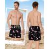 imageAmerican Trends Mens Swim Trunks with Compression Liner Board Shorts for Men Quick Dry Swimsuits Bathing Suit Swimwear MXXLBlack Pink Coconut Flamingo