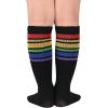 imageAmerican Trends 4 Pairs Toddler Soccer Socks Kids Soccer Socks Youth Football Socks Toddler Knee High Socks Girls BoysWhiteRainbow  BlackRainbow  Rainbow  BlackOrange