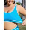 imageAmerican Trends Womens Plus Size Bikini Swimsuit High Waisted Swimsuits Bathing Suit 2 Piece Tummy ControlBlue Green