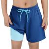 imageAmerican Trends Boys Swim Trunks Boys Bathing Suit Toddler Swimsuit Quick Dry Light UPF 50 Kids SwimsuitsDark Blue