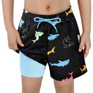 imageAmerican Trends Boys Swim Trunks Boys Bathing Suit Toddler Swimsuit Quick Dry Light UPF 50 Kids SwimsuitsColorful Shark