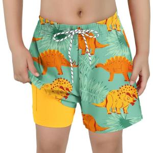 imageAmerican Trends Boys Swim Trunks Boys Bathing Suit Toddler Swimsuit Quick Dry Light UPF 50 Kids SwimsuitsDinosaur