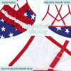 imageAmerican Trends Girls Swimwear Girls One Piece Swimsuits Ruffle Kids Bathing Suits for GirlsAmerican Flag