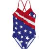 imageAmerican Trends Girls Swimwear Girls One Piece Swimsuits Ruffle Kids Bathing Suits for GirlsAmerican Flag