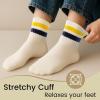 imageAmerican Trends Ankle Mini Crew Socks for Women Retro Novelty Quarter Striped Athletic Mid Sock3pack1