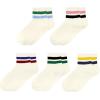 imageAmerican Trends Ankle Mini Crew Socks for Women Retro Novelty Quarter Striped Athletic Mid Sock5pack1