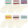 imageAmerican Trends Ankle Mini Crew Socks for Women Retro Novelty Quarter Striped Athletic Mid Sock6pack1