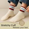 imageAmerican Trends Ankle Mini Crew Socks for Women Retro Novelty Quarter Striped Athletic Mid Sock6pack1