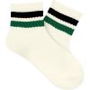 imageAmerican Trends Ankle Mini Crew Socks for Women Retro Novelty Quarter Striped Athletic Mid SockBlackgreen Stripe