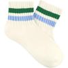 imageAmerican Trends Ankle Mini Crew Socks for Women Retro Novelty Quarter Striped Athletic Mid SockGreenblue Stripe