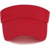 imageWomens Cotton Sun Protection Visor Hats  Sports Sun Visor CapA Solid R Ed