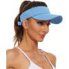imageWomens Cotton Sun Protection Visor Hats  Sports Sun Visor CapBlue