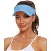 imageWomens Cotton Sun Protection Visor Hats  Sports Sun Visor CapBlue
