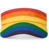 imageWomens Cotton Sun Protection Visor Hats  Sports Sun Visor CapRainbow