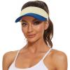 imageWomens Cotton Sun Protection Visor Hats  Sports Sun Visor CapZ Bluewhite