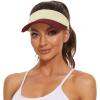 imageWomens Cotton Sun Protection Visor Hats  Sports Sun Visor CapZ Redwhite