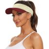 imageWomens Cotton Sun Protection Visor Hats  Sports Sun Visor CapZ Redwhite