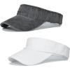 imageWomens Cotton Sun Protection Visor Hats  Sports Sun Visor CapZ Black White
