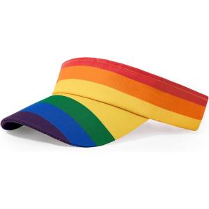 imageWomens Cotton Sun Protection Visor Hats  Sports Sun Visor CapRainbow