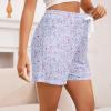 image3 Pack Pajama Shorts Women Casual Elastic Waist Comfy Printed Sleep Lounge Shorts for Women PJ BottomsSet2