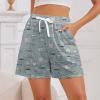 image3 Pack Pajama Shorts Women Casual Elastic Waist Comfy Printed Sleep Lounge Shorts for Women PJ BottomsSet3