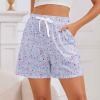 image3 Pack Pajama Shorts Women Casual Elastic Waist Comfy Printed Sleep Lounge Shorts for Women PJ BottomsSet4