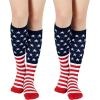 imageAmerican Trends Knee High Socks for Women Striped Tube Socks Youth Athletic Soccer SocksAmerican Flag