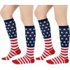 imageAmerican Trends Knee High Socks for Women Striped Tube Socks Youth Athletic Soccer SocksAmerican Flag