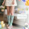 imageAmerican Trends Knee High Socks for Women Striped Tube Socks Youth Athletic Soccer SocksMeadow Rabbits