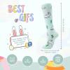 imageAmerican Trends Knee High Socks for Women Striped Tube Socks Youth Athletic Soccer SocksMeadow Rabbits