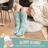 imageAmerican Trends Knee High Socks for Women Striped Tube Socks Youth Athletic Soccer SocksMeadow Rabbits