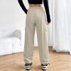 imageAmerican Trends Parachute Pants for Women Baggy Cargo Pants Women Y2K Pants Women Streetwear Pants Multiple PocketsKhaki