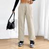 imageAmerican Trends Parachute Pants for Women Baggy Cargo Pants Women Y2K Pants Women Streetwear Pants Multiple PocketsKhaki