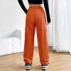 imageAmerican Trends Parachute Pants for Women Baggy Cargo Pants Women Y2K Pants Women Streetwear Pants Multiple PocketsOrange